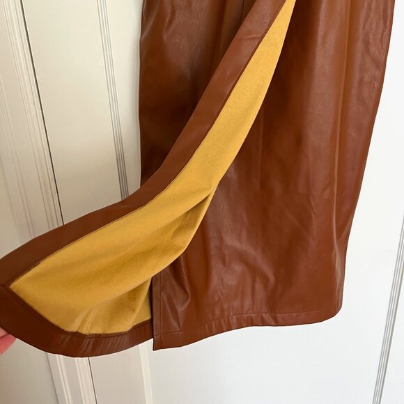 Nine West Vegan Leather Wrap Dress | Size Small - Picture 5 of 10